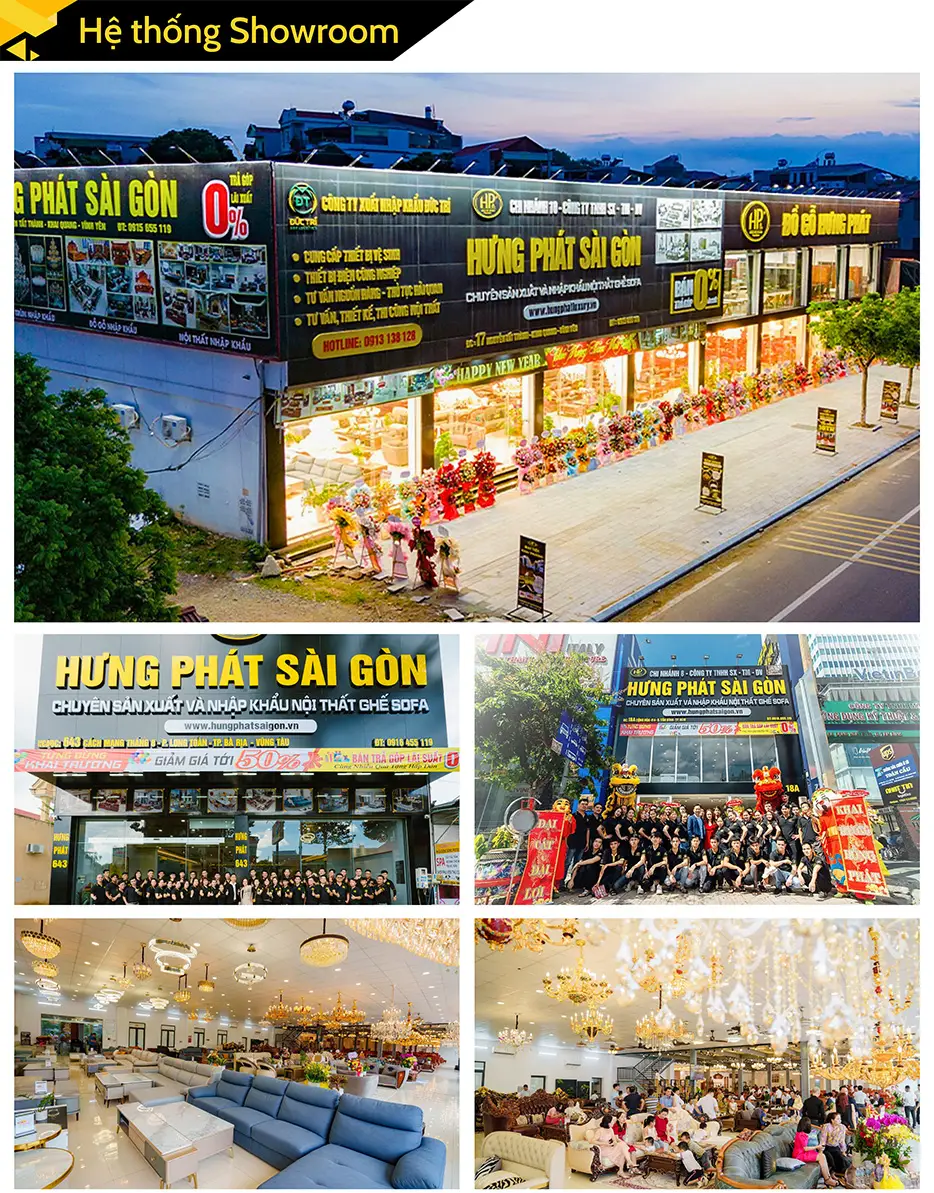 hệ thống chuỗi showroom hưng phát luxury