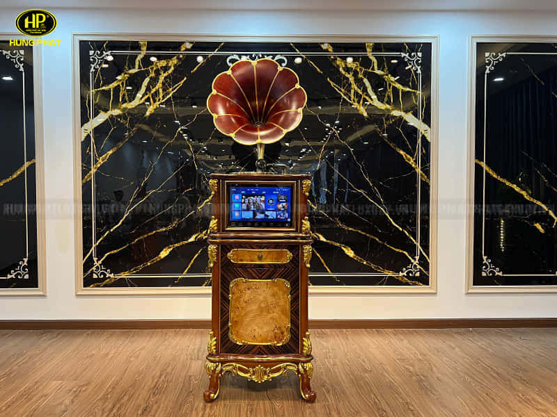 Máy phát nhạc cổ điển L-F08Q có thể kết nối với điện thoại qua bluetooth và nghe đài FM