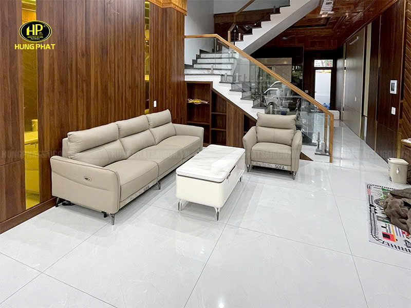 sofa da bò ý thư giãn chỉnh điện g901