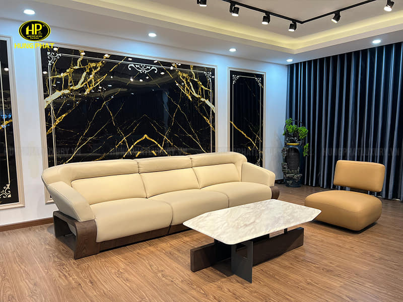 Ghế sofa da bò ý nhập khẩu H681