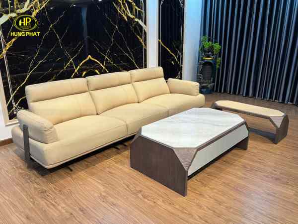 Ghế sofa bọc da bò ý hiện đại H691C