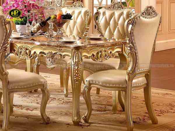 bộ bàn ăn tân cổ điển hoàng gia nhập khẩu BA-8218