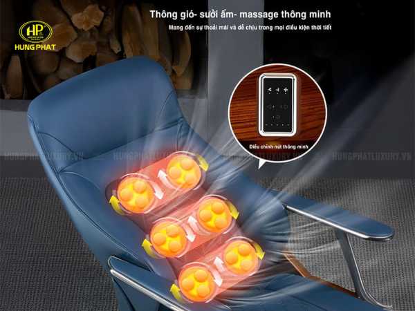 ghế giám đốc da bò chỉnh điện massage MT-68