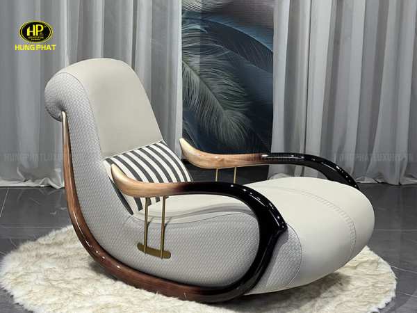 ghế thư giãn bập bênh da bò ý KC59B