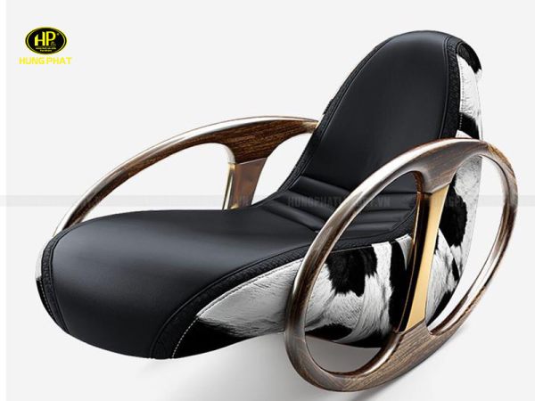 ghế thư giãn bập bênh da bò ý KC72D