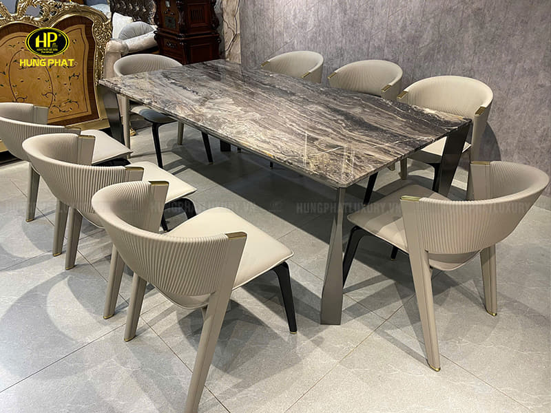 bàn ăn mặt đá cẩm thạch ba-sh011