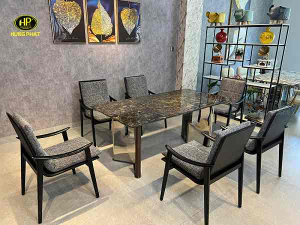 bàn ăn mặt đá tự nhiên ba-s9983