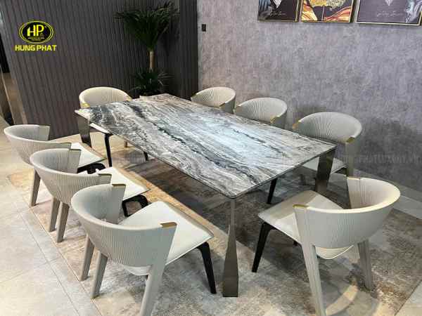 bộ bàn ăn mặt đá ba-sh011