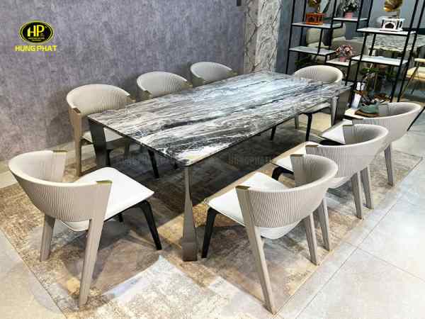 bộ bàn ăn mặt đá sang trọng ba-sh011