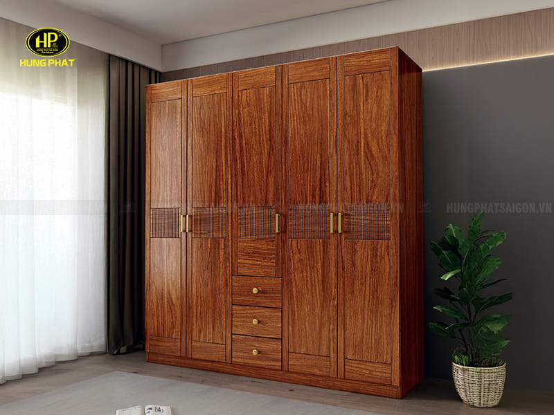 giường ngủ gỗ 5 cánh 2d01