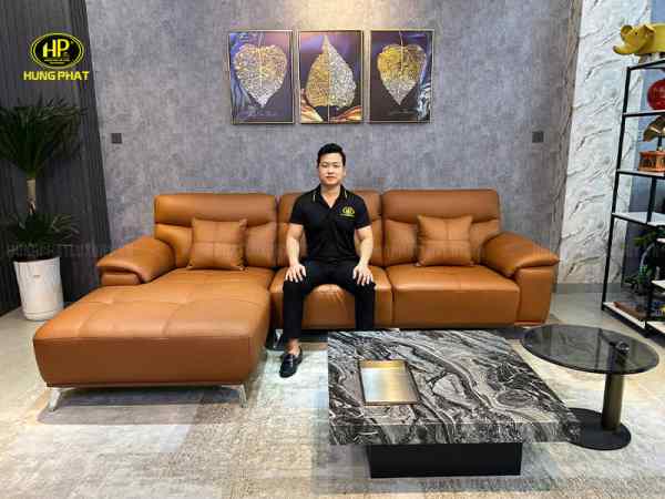 sofa da bò nhập khẩu h-8275b
