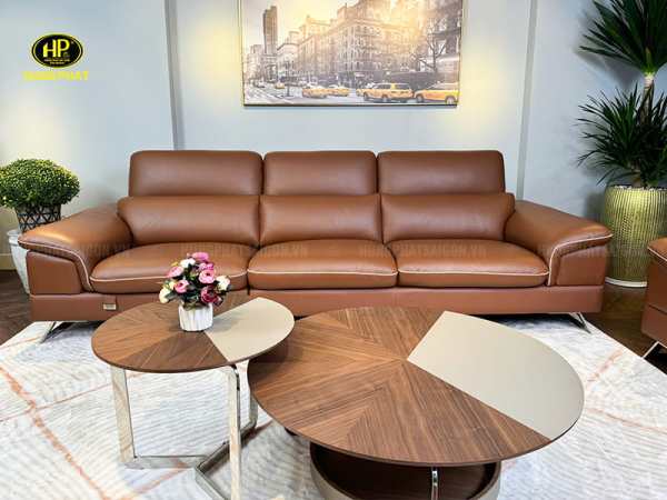 ghế sofa bọc da bò thật nhập khẩu torino s03