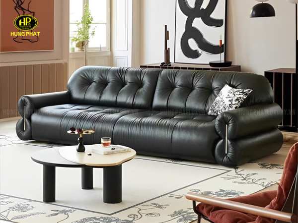 ghế sofa da bò ý thư giãn 8843
