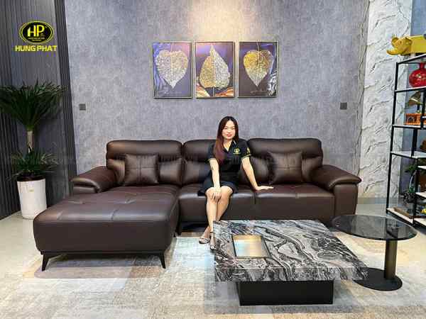 sofa da bò góc l h-8275n
