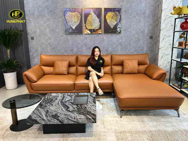 sofa da bò nhập khẩu italia hv-913