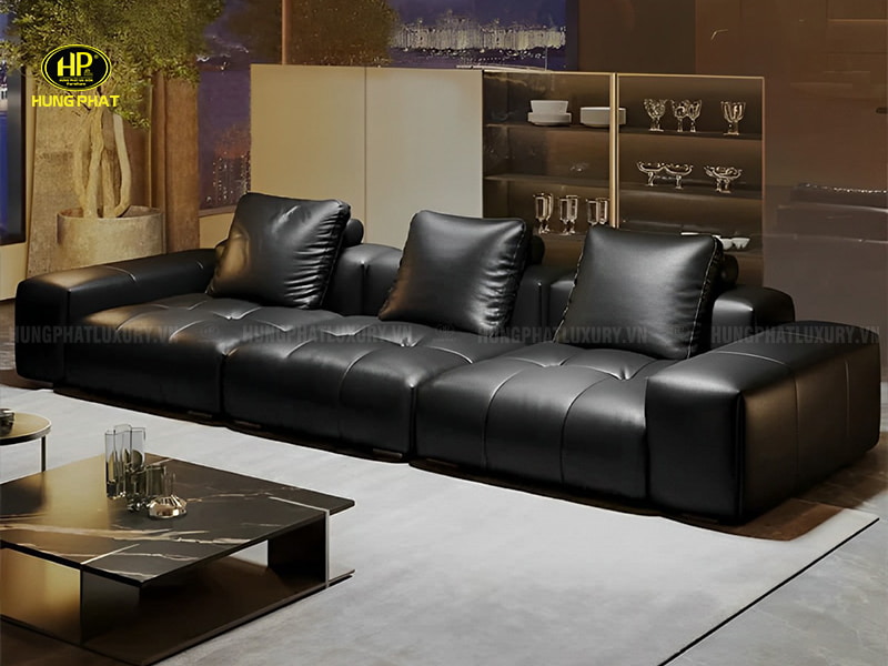 ghế sofa băng da bò nhập khẩu luxury f82