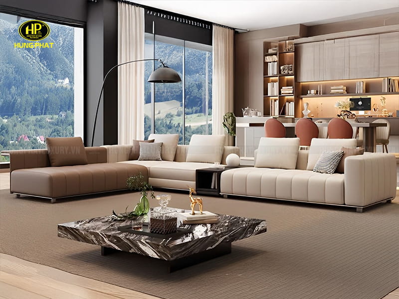ghế sofa băng da bò nhập khẩu luxury sf9068