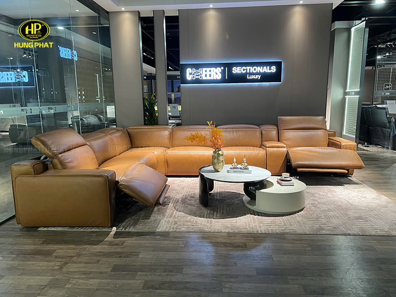 ghế sofa da bò thật nhập khẩu bello u90191hm