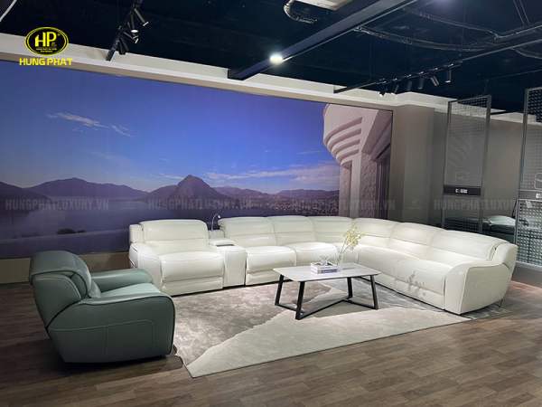 sofa da bò nhập khẩu hiện đại puro u90102hm