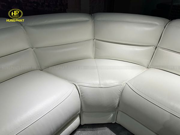 sofa da bò thật nhập khẩu màu trắng puro u90102hm
