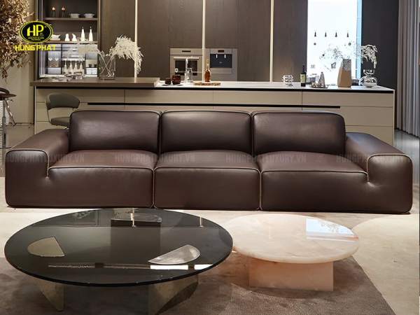 sofa da bò thật nhập khẩu sang trọng kfd1
