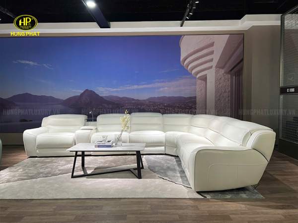 sofa da bò thật nhập khẩu sang trọng puro u90102hm