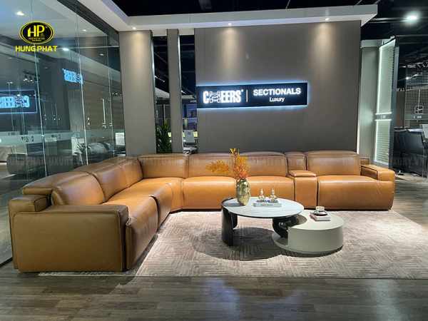 sofa da bò ý nhập khẩu hiện đại bello u90191hm