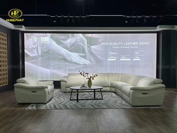 sofa da bò ý nhập khẩu sereno u80091hm