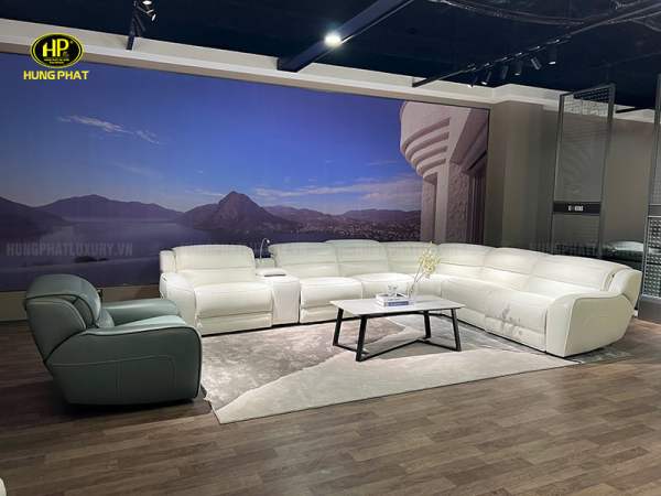 sofa da bò ý thư giãn nhập khẩu puro u90102hm