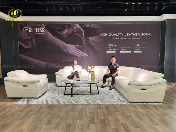 sofa da thật nhập khẩu sereno u80091hm