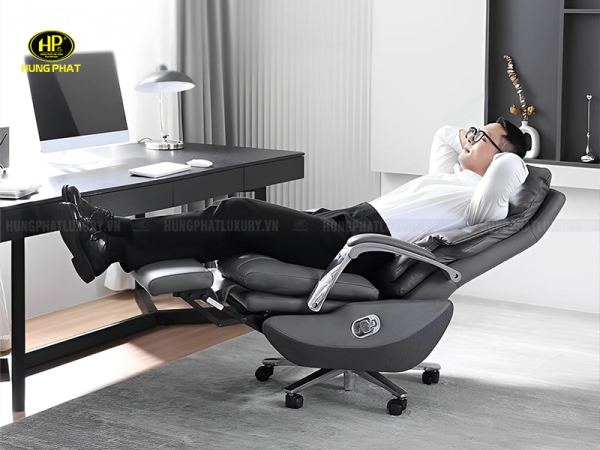 ghế làm việc da bò chỉnh điện mt-01