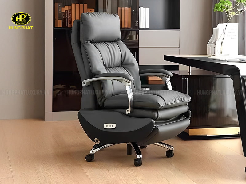 ghế làm việc giám đốc da bò chỉnh điện mt-01