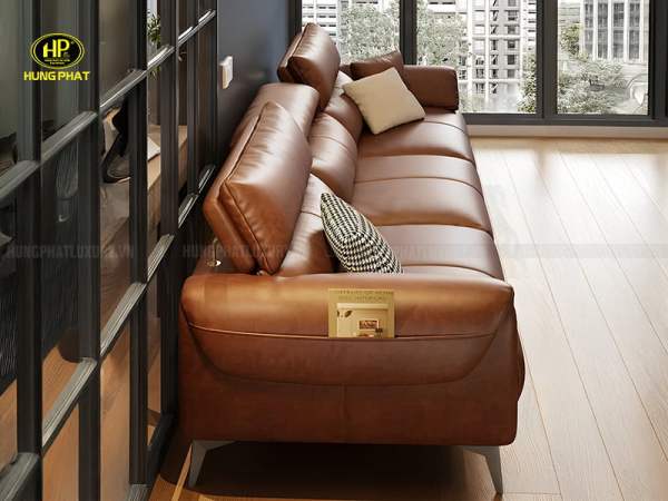 sofa băng da bò ý h-344