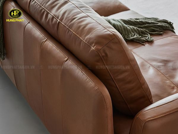 sofa da bò ý cao cấp h-345