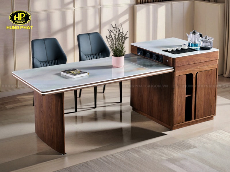 Bàn ăn kết hợp quầy đảo nhập khẩu BA-DT-587