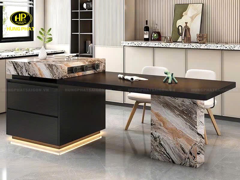 Đảo bếp kết hợp bàn ăn thông minh BA-DT-278