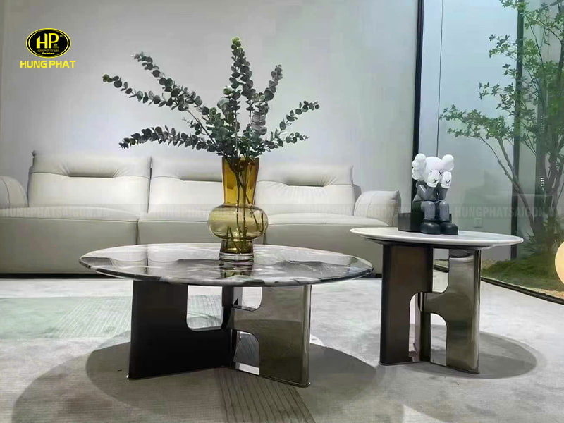 Bàn Sofa Đôi Mặt Đá Cẩm Thạch Nhập Khẩu 6029