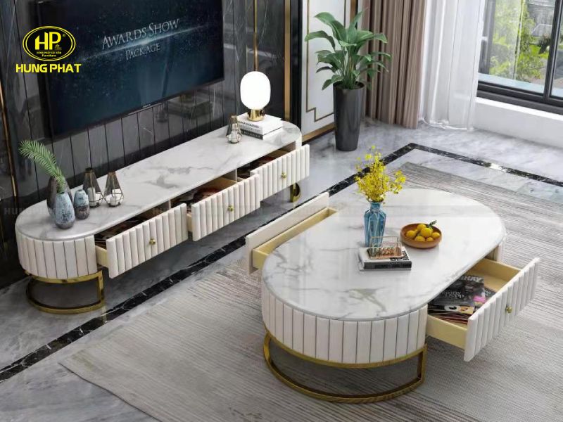 Bàn Sofa Mặt Đá Cao Cấp 2025