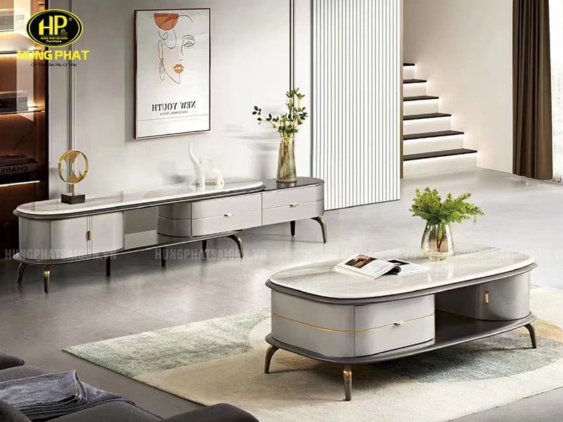 Bàn Sofa Mặt Đá Nhập Khẩu Hiện Đại A18