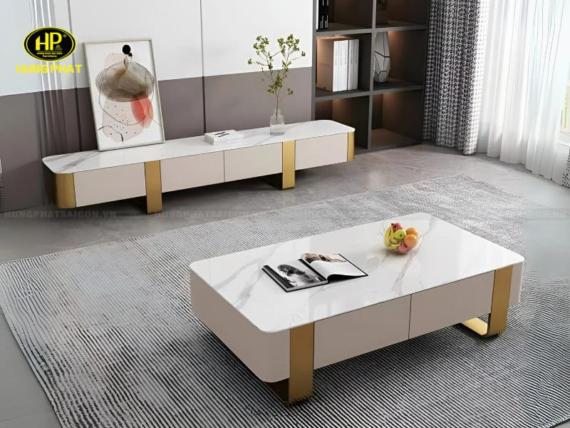 Bàn Sofa Mặt Đá Phòng Khách Hiện Đại Nhập Khẩu BT-3009