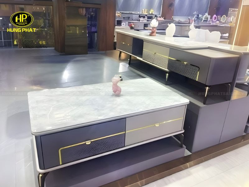 Bàn Sofa Mặt Đá Tự Nhiên BT-A13