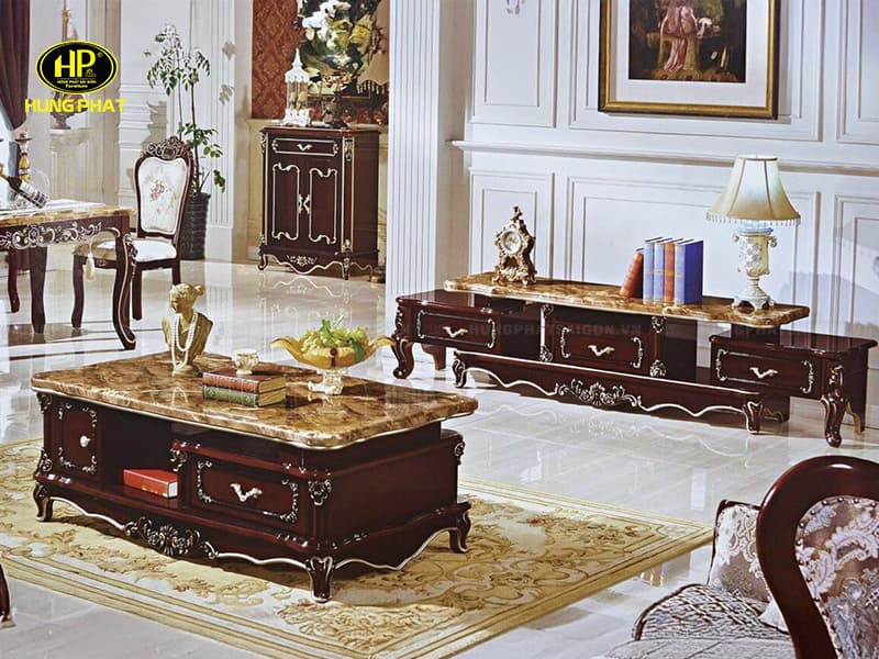 Bàn Sofa Phong Cách Tân Cổ Điển Cao Cấp AT-MS8104