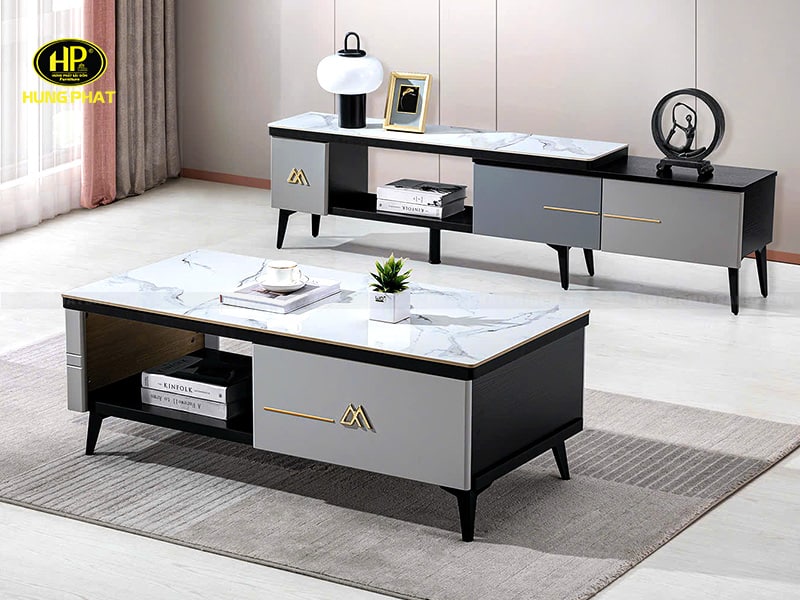 Bàn trà sofa mặt đá chữ nhật BT-92