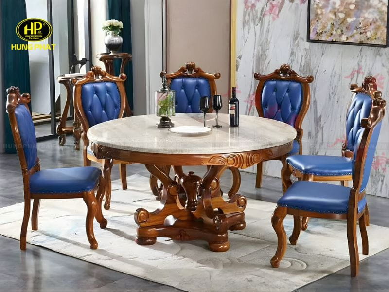 Bộ Bàn Ăn Cổ Điển Sang Trọng H-8016