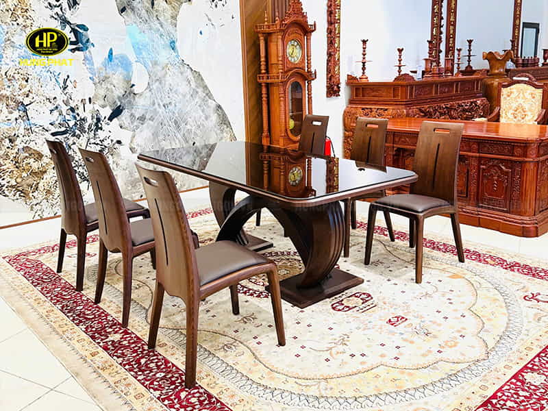 Bộ Bàn Ăn Gỗ Sồi 6 Ghế H028