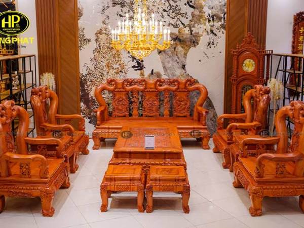 bo ban ghe go phong khach 10 mon DH 16