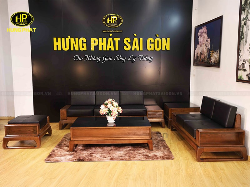 Ghế Sofa Gỗ Sồi Tự Nhiên Cao Cấp HS-19A