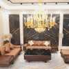 Bộ ghế sofa gỗ sồi Nga sơn Inchem cao cấp SV-307A