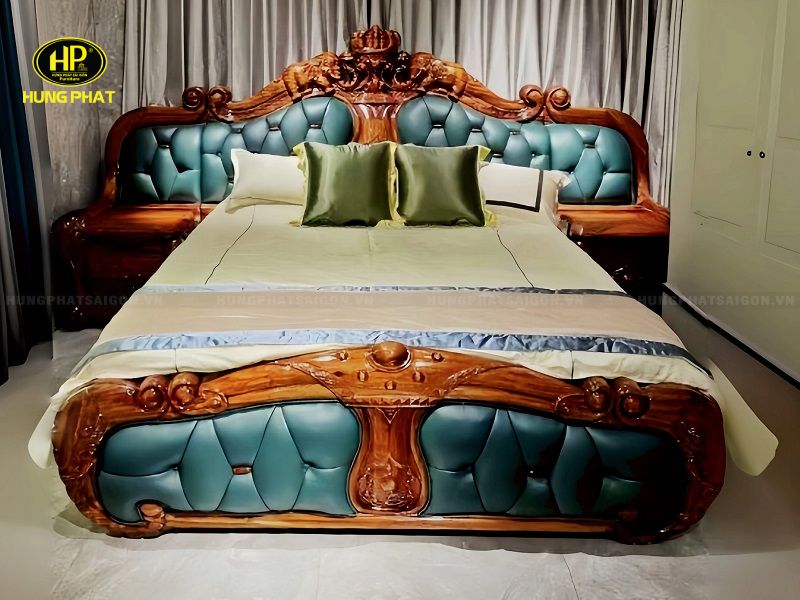 Giường Ngủ Tân Cổ Điển Gỗ Tự Nhiên B06