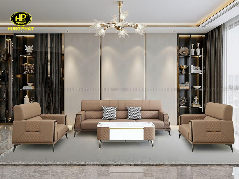 bộ sofa da chống trầy xước vt-306c